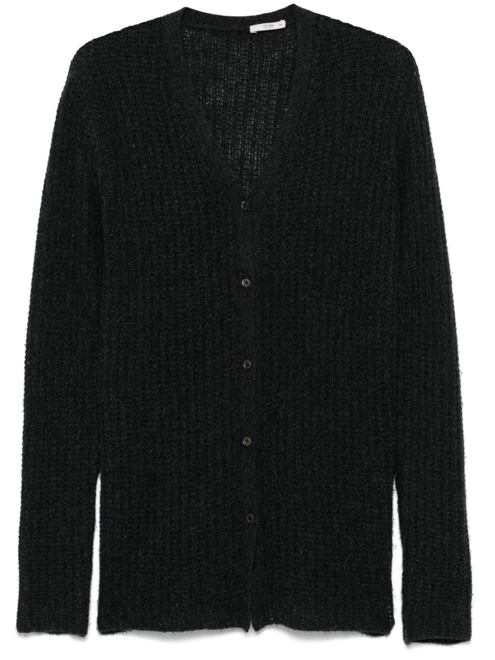 Prada Pre-Owned 羊毛开衫（2000年代典藏款） - DARK GREY