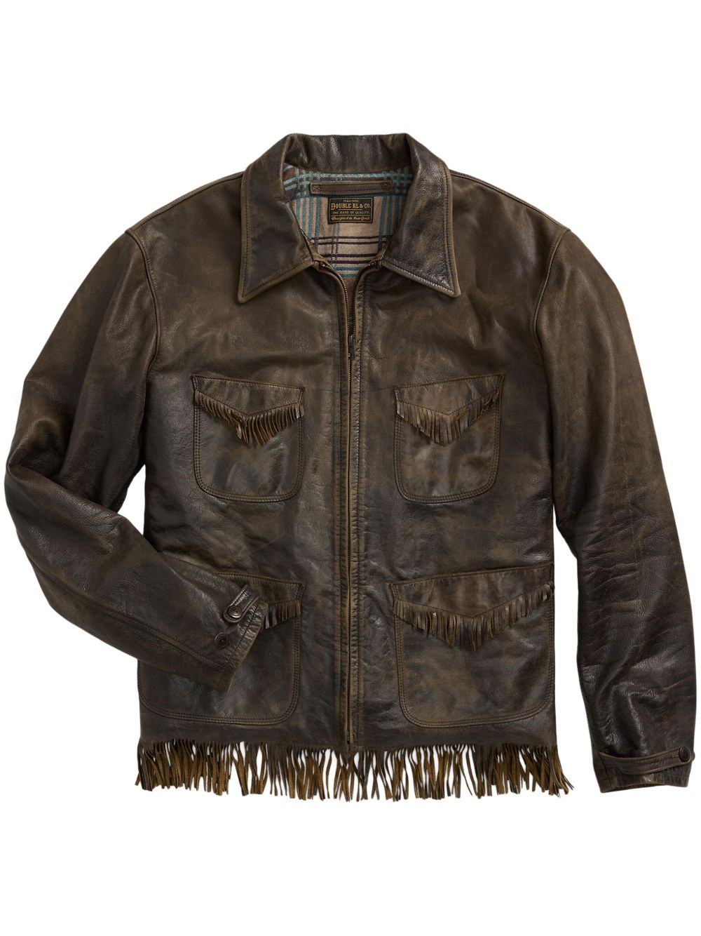 Ralph Lauren RRL 皮夹克 - 褐色