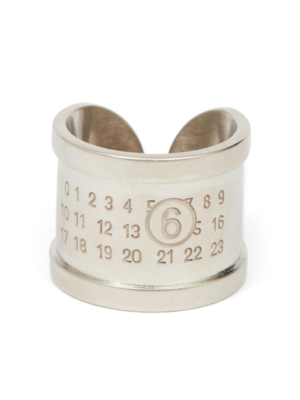 MM6 Maison Margiela 数字图案戒指 - 银色