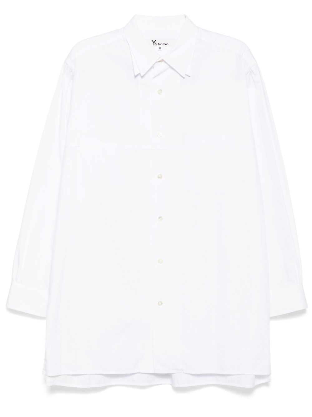 Yohji Yamamoto 经典棉衬衫 - 白色