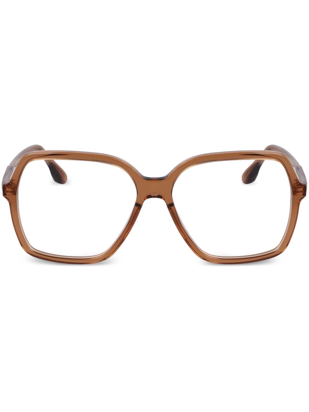 Victoria Beckham Eyewear 超大框眼镜 - 褐色