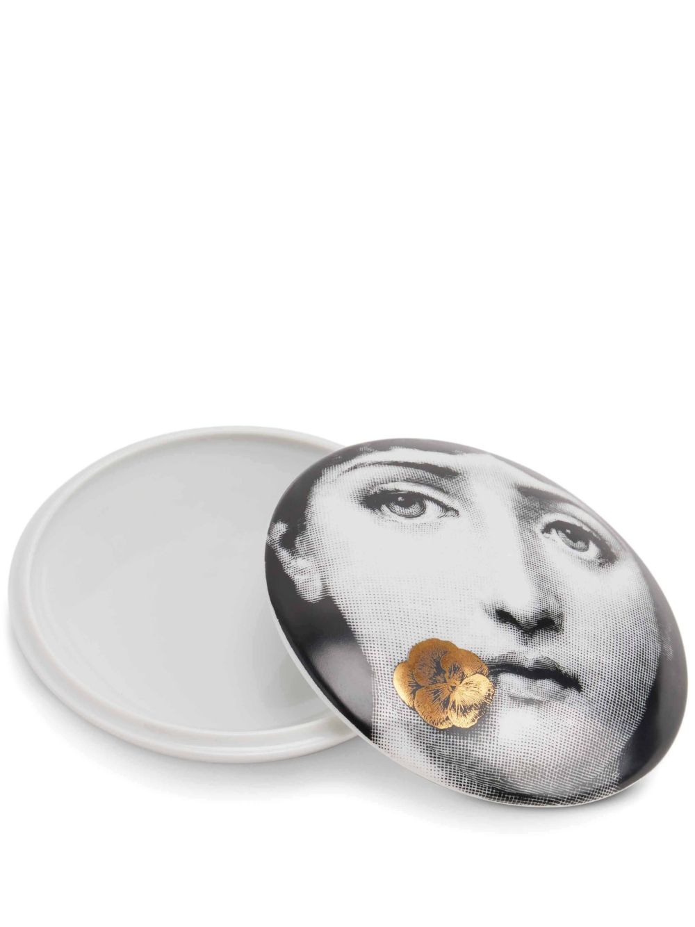 Fornasetti Lina Cavalieri盘子 - 黑色