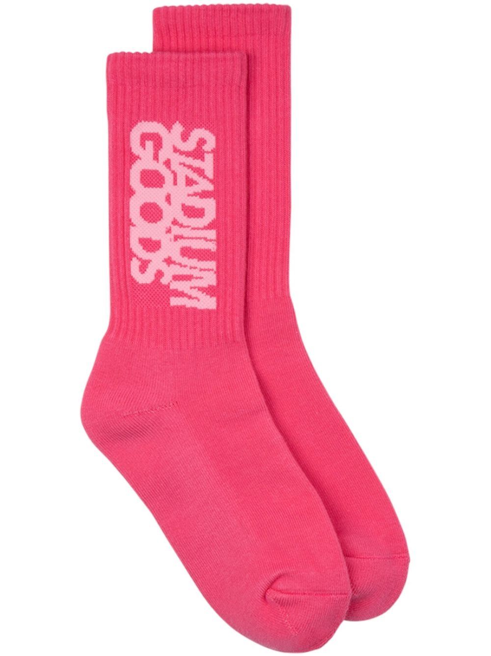 STADIUM GOODS® logo印花针织袜 - 粉色