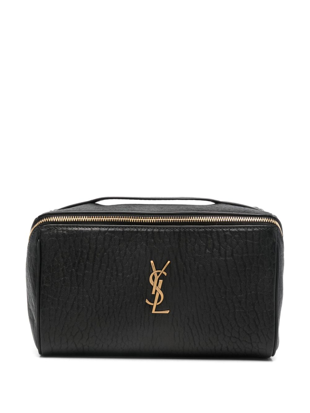 Saint Laurent logo标牌洗漱包 - 黑色