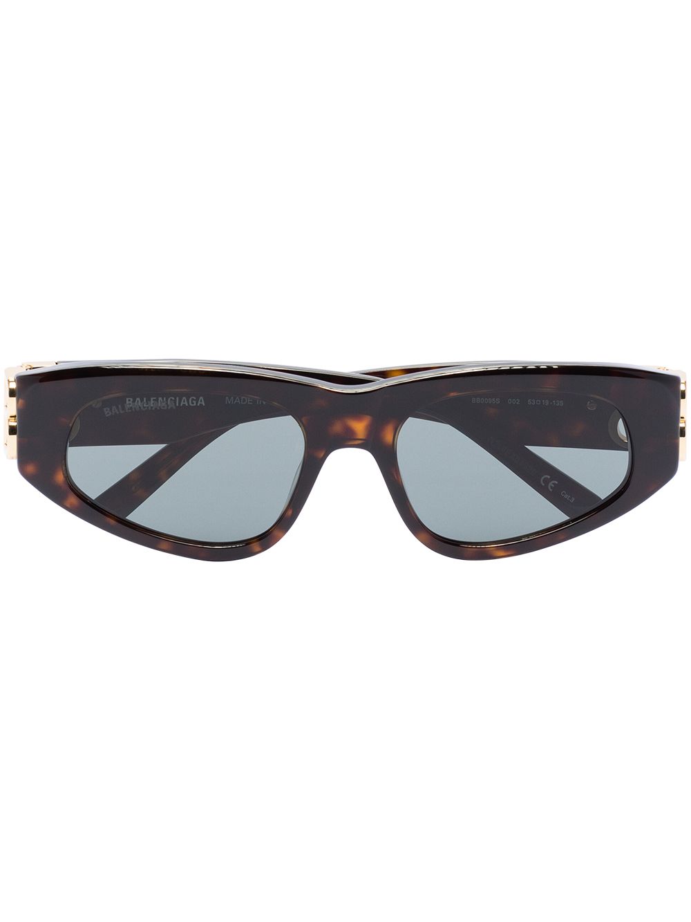 Balenciaga Eyewear 巴黎世家 玳瑁纹猫眼框太阳眼镜 - 褐色