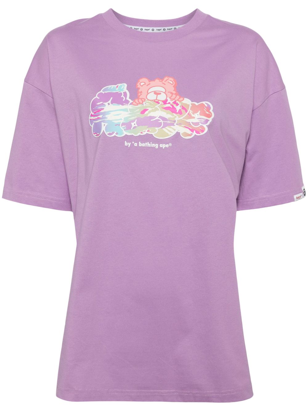 AAPE BY *A BATHING APE® 图案印花棉T恤 - 紫色
