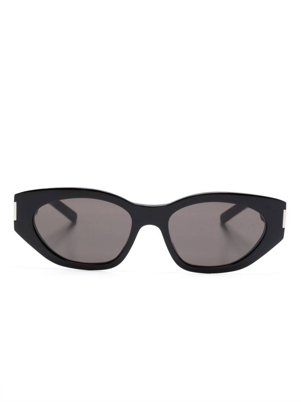 Saint Laurent Eyewear Bold Geo 椭圆形框太阳眼镜 - 黑色
