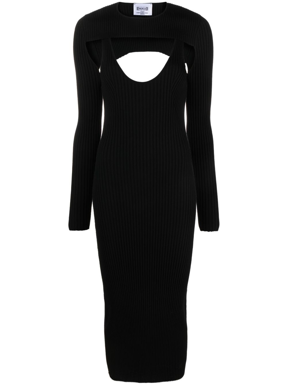 Wolford x Simkhai Contoured 罗纹针织迷你连衣裙 - 黑色