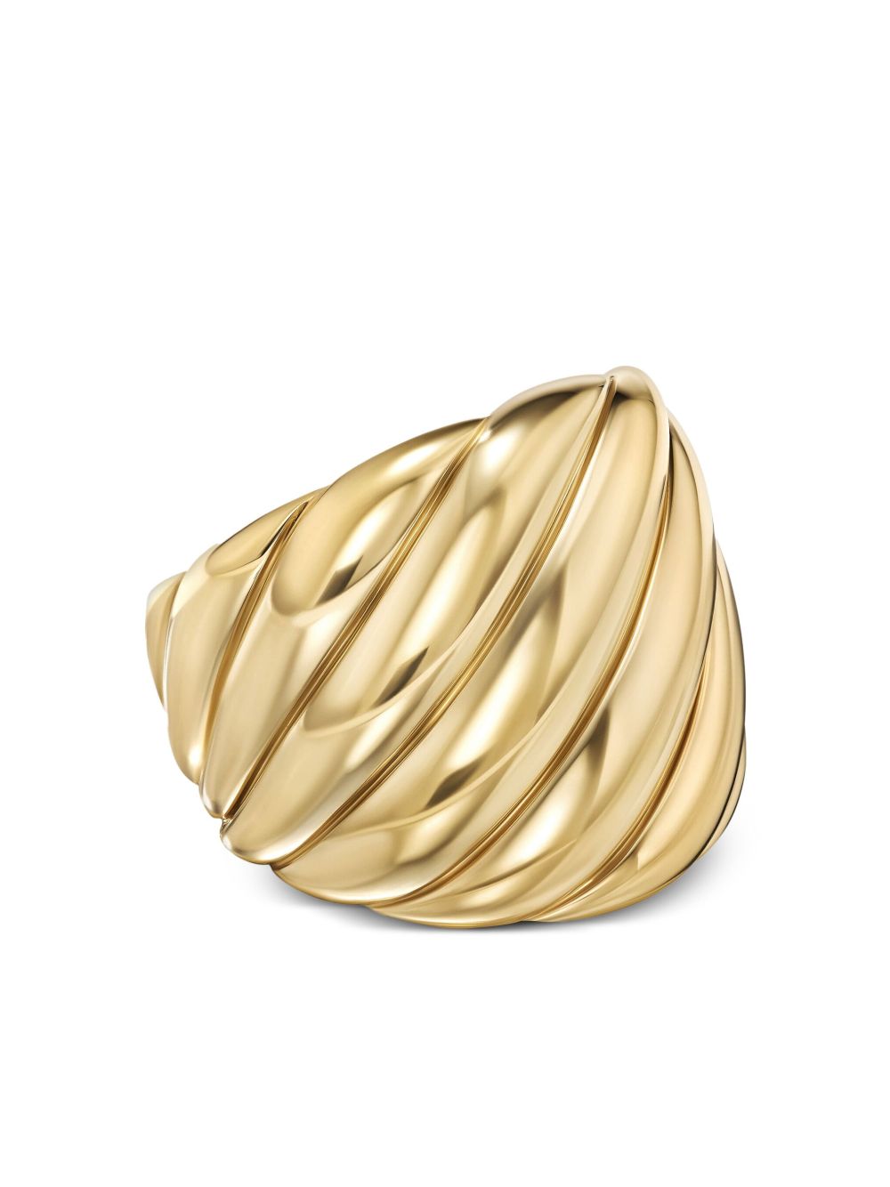David Yurman 18K黄金 Sculpted Cable 戒指 - 金色