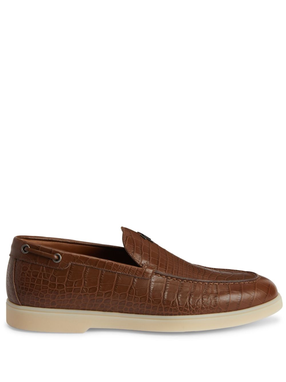 Giuseppe Zanotti The Maui 皮质乐福鞋 - 褐色