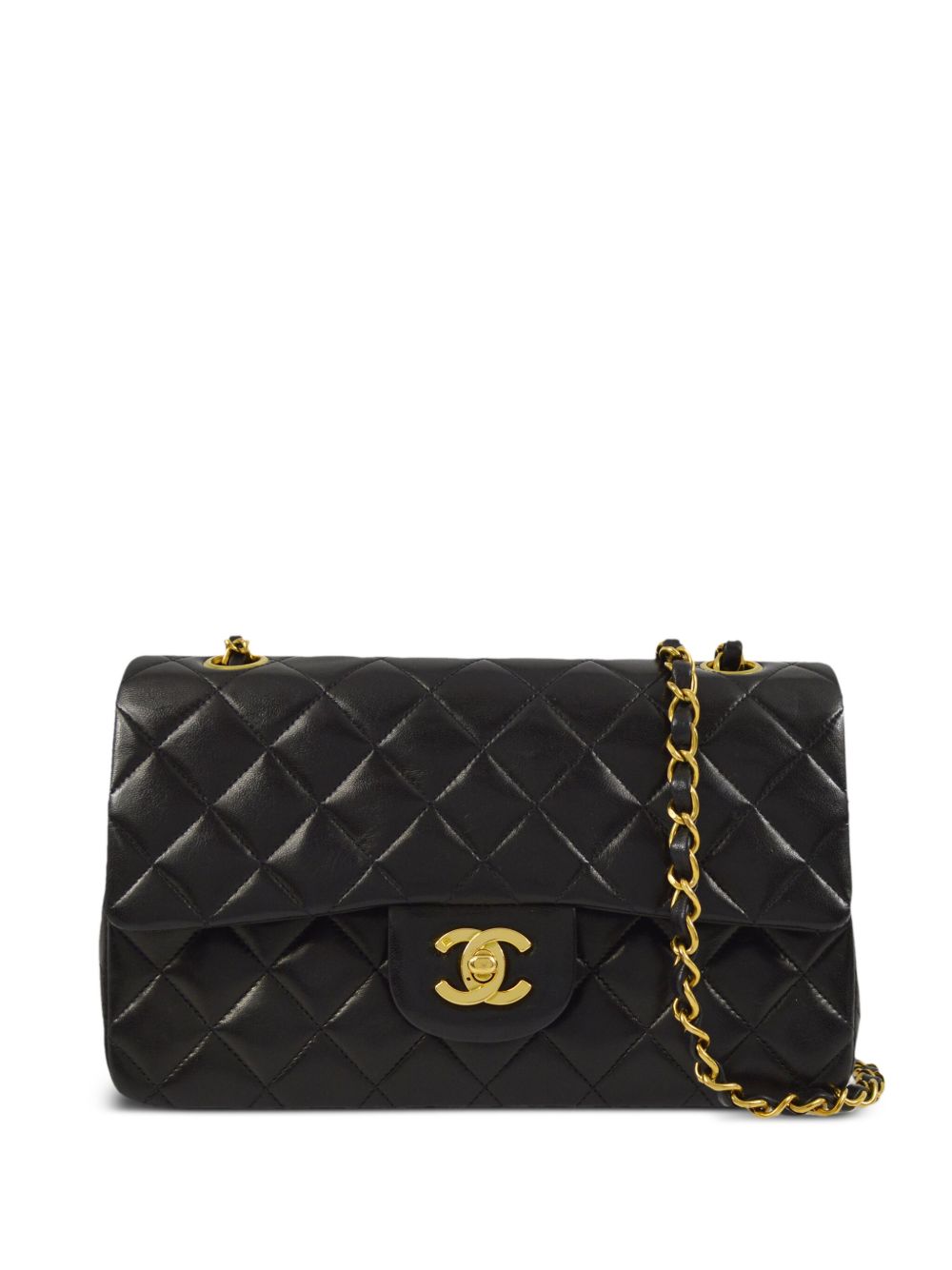 CHANEL Pre-Owned Double Flap 小号单肩包（1995年典藏款） - 黑色