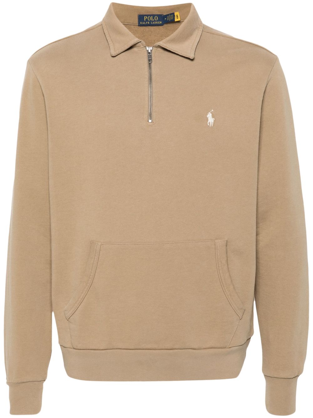 Polo Ralph Lauren 拉链领平纹针织卫衣 - 中性色