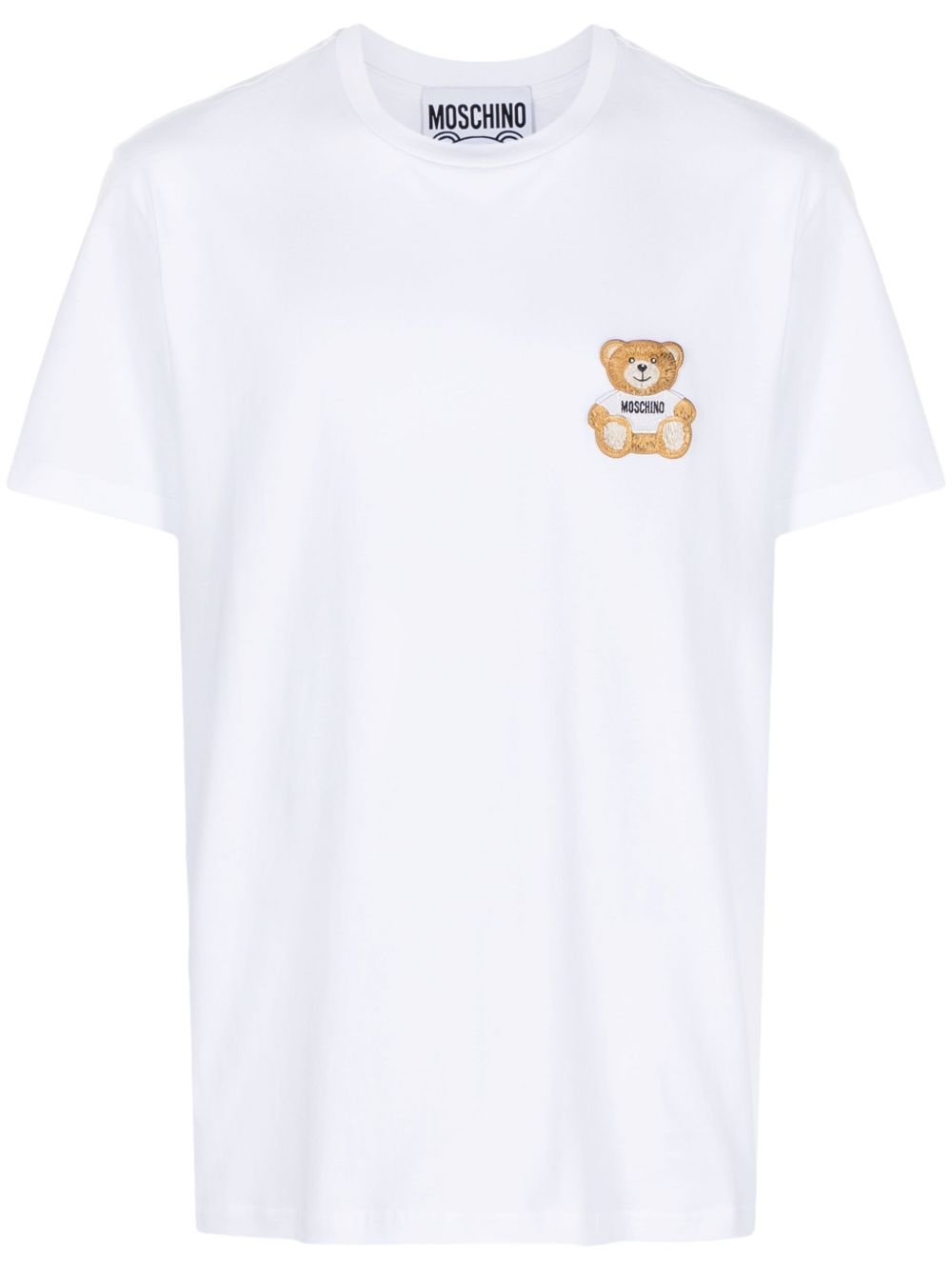 Moschino Teddy Bear 刺绣棉T恤 - 白色