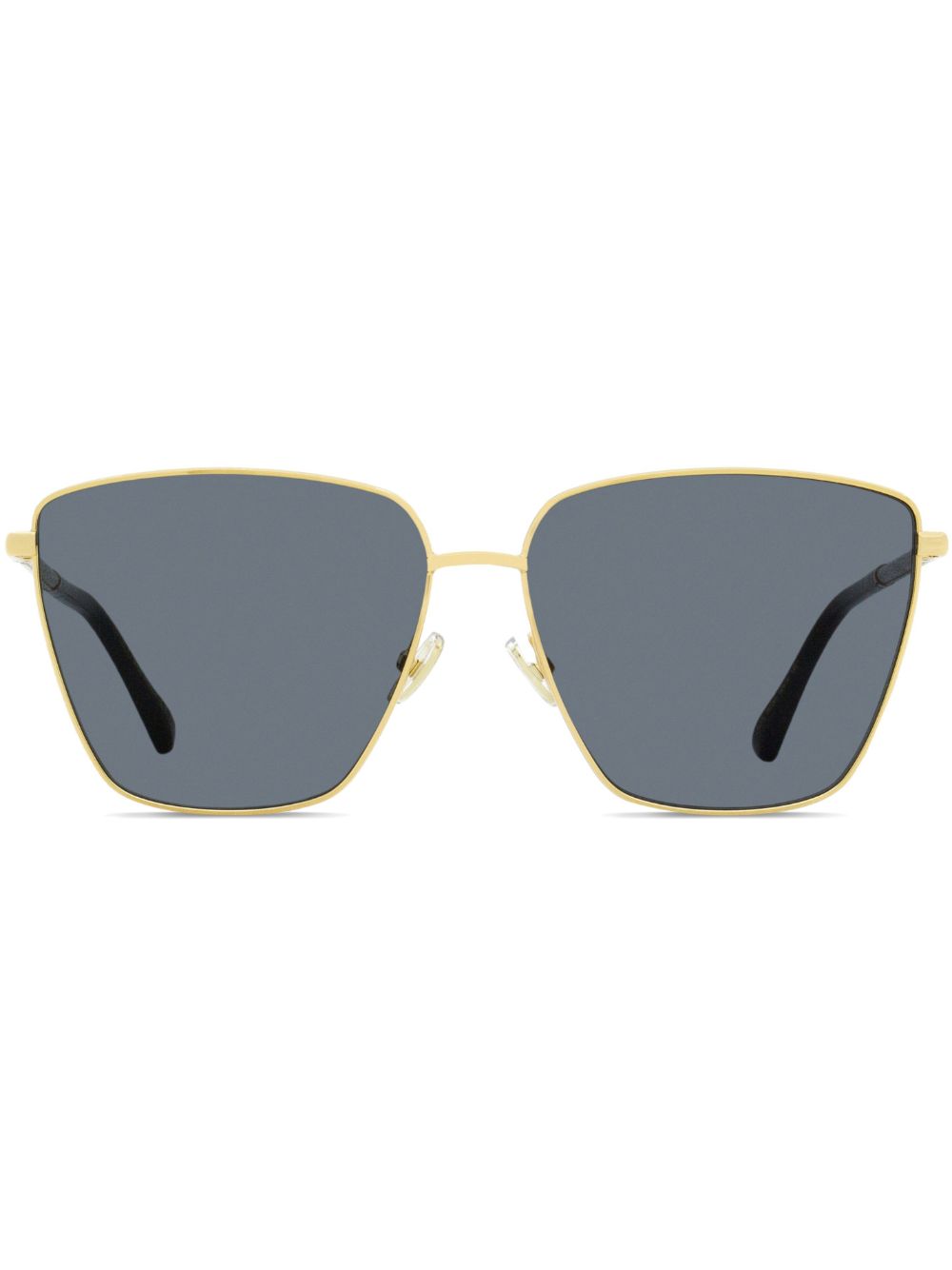 Jimmy Choo Eyewear Lavi 方形镜框太阳眼镜 - 黑色