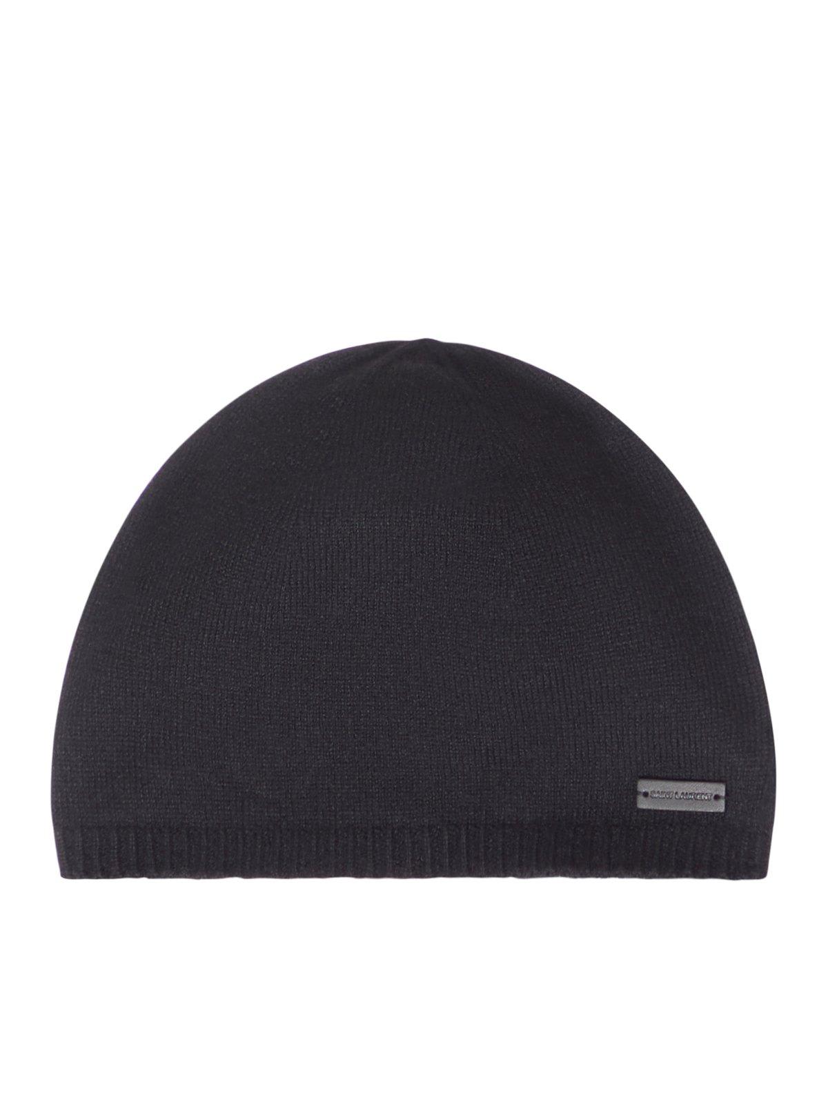 Saint Laurent logo贴布针织帽