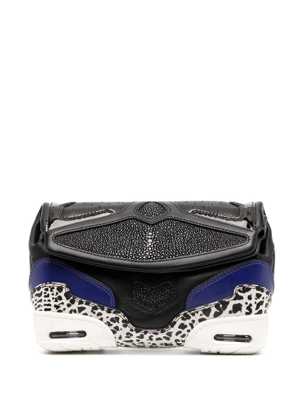Alexander Wang 皮质拼接手拿包 - 黑色