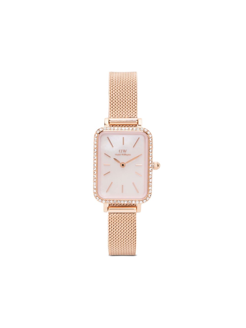 Daniel Wellington Quadro Lumine 20毫米腕表 - 粉色