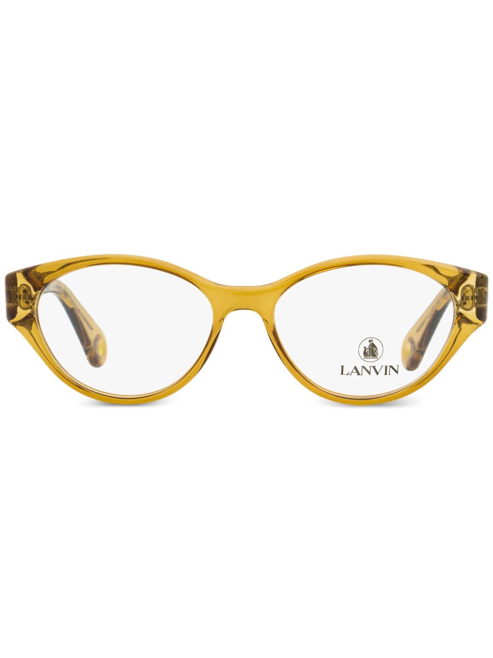 Lanvin 椭圆形框眼镜 - 黄色