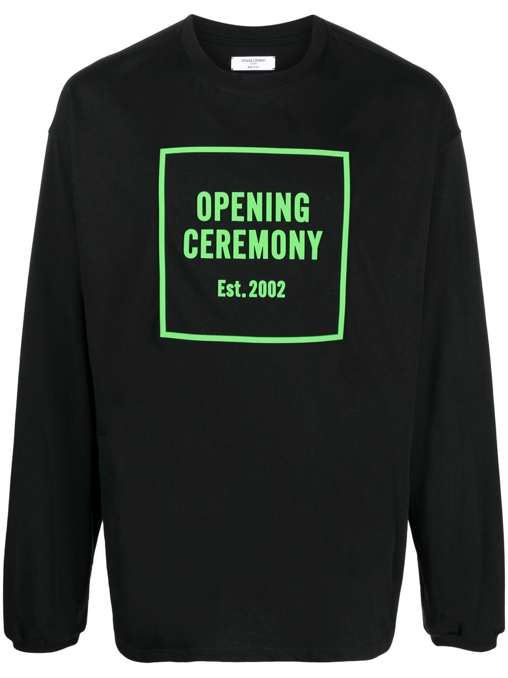 Opening Ceremony 立体盒形logo圆领卫衣 - 黑色