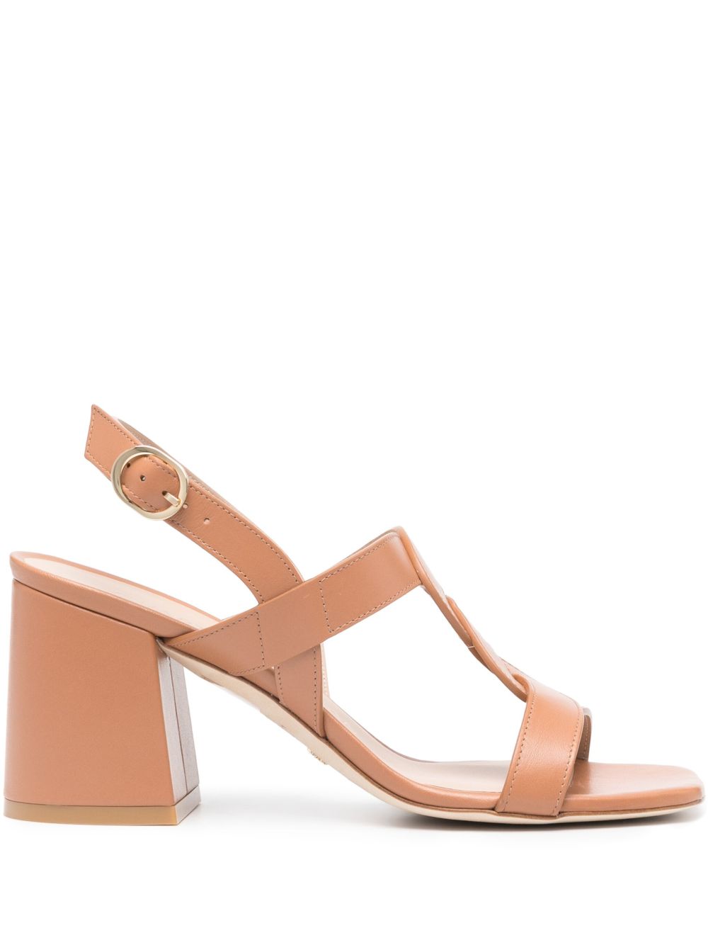 Stuart Weitzman Ibiza 高跟皮质凉鞋 - 褐色