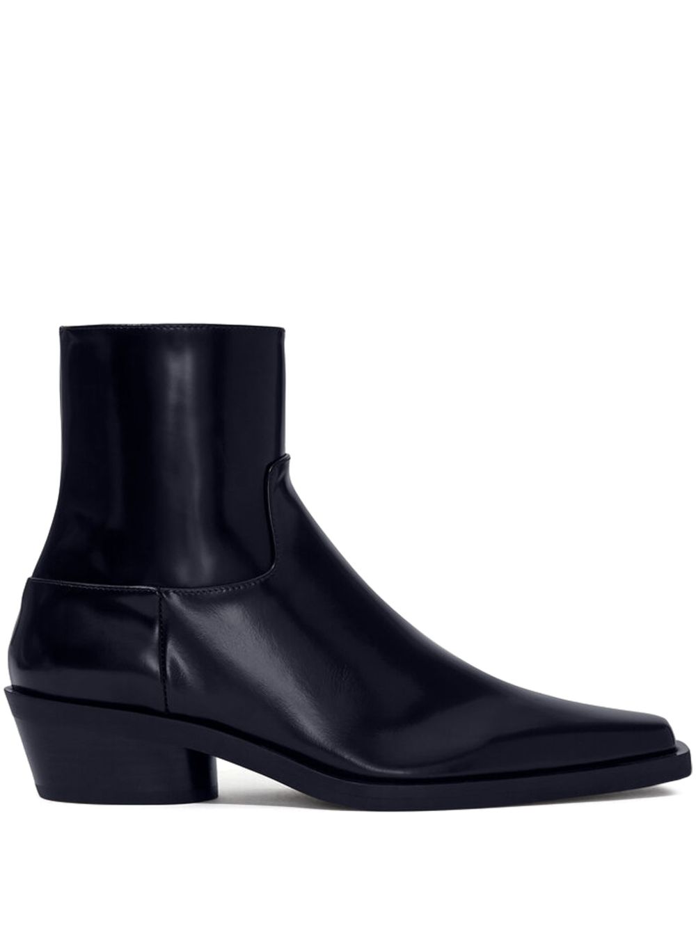 Proenza Schouler Bronco 低跟及踝靴（4厘米） - 黑色