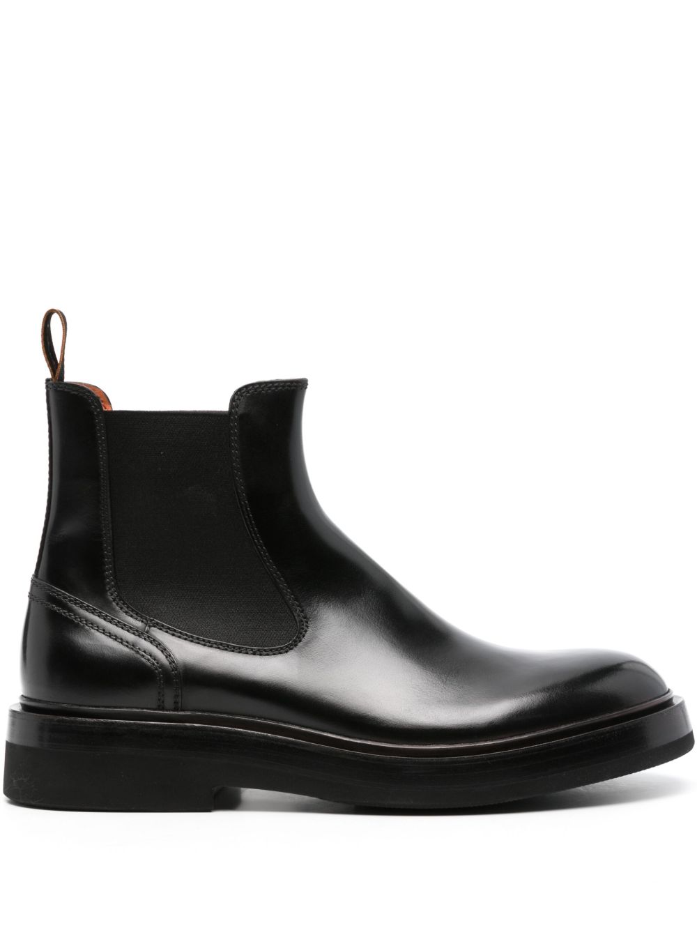Santoni 切尔西皮靴 - 黑色