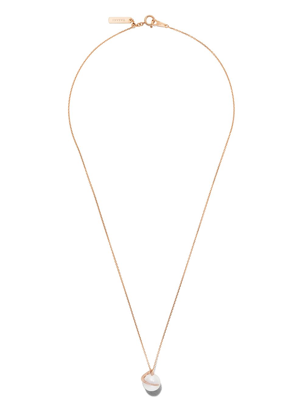 TASAKI 18K玫瑰金阿古屋珍珠吊饰项链 - 粉色