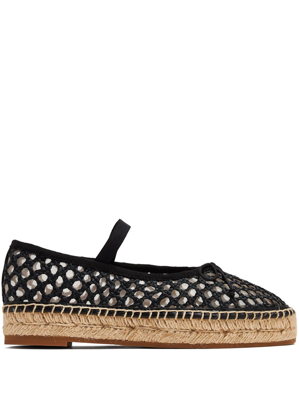 Loeffler Randall 拉菲草草编鞋 - 黑色