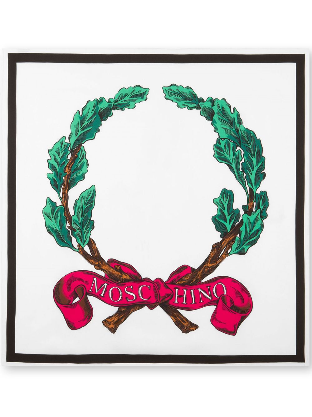 Moschino logo-print scarf - 白色