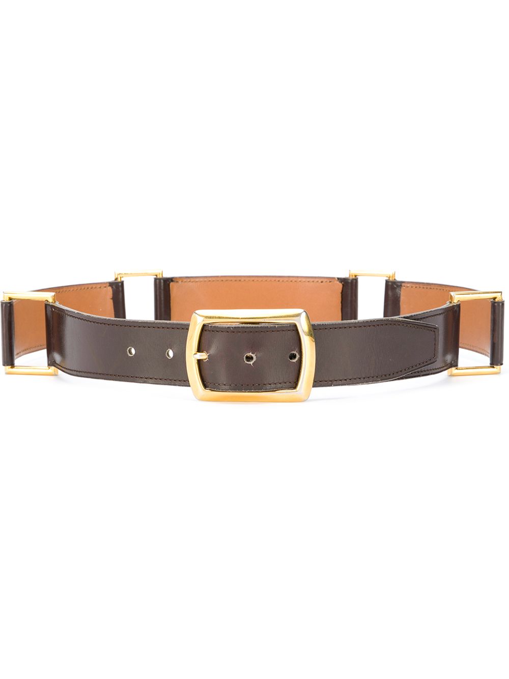 Hermès Pre-Owned 圈形扣环腰带（典藏款） - 褐色