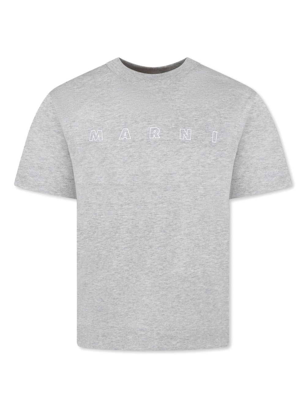 Marni Kids logo印花T恤 - 灰色