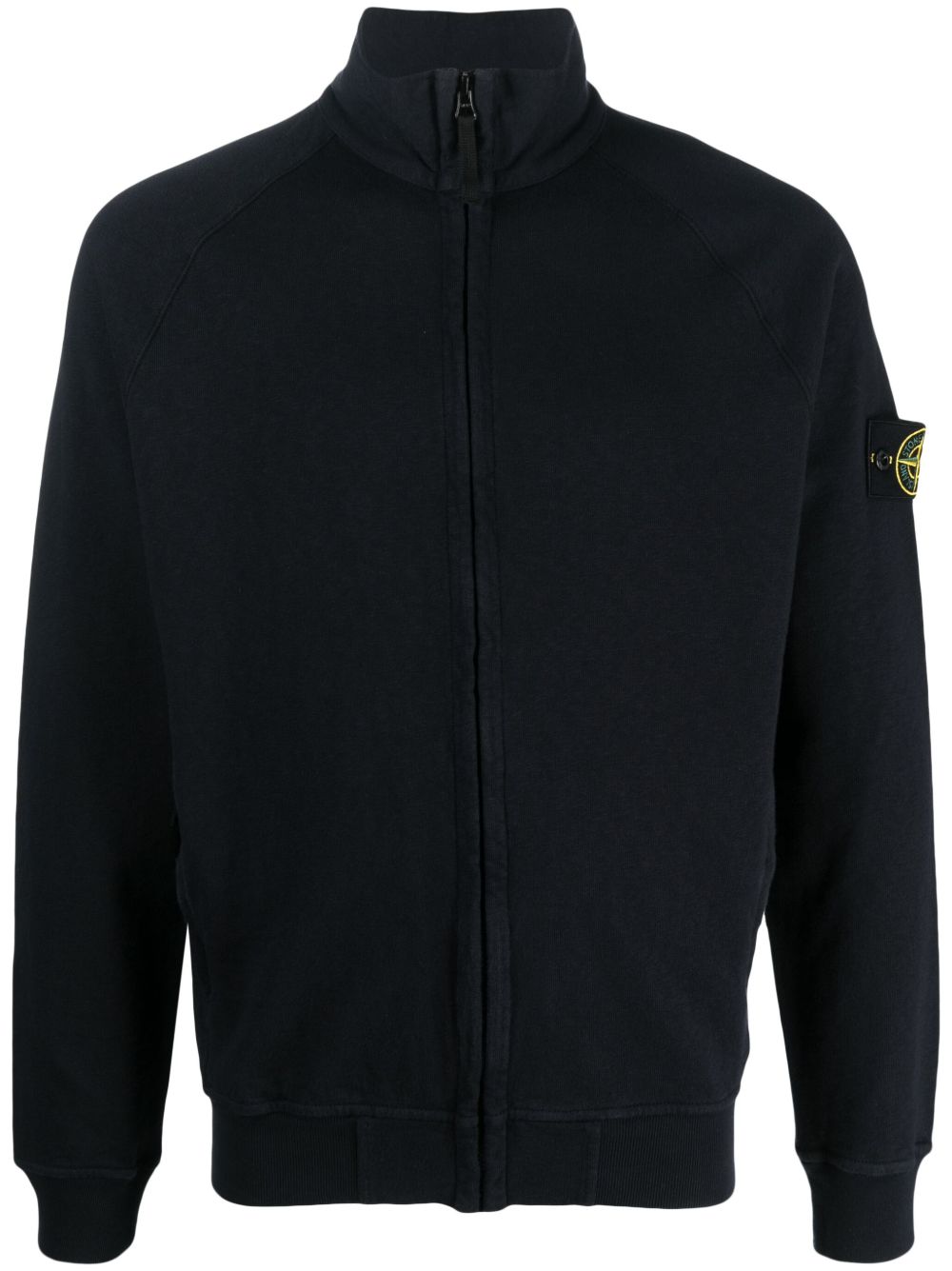Stone Island Compass 贴花拉链卫衣 - 蓝色
