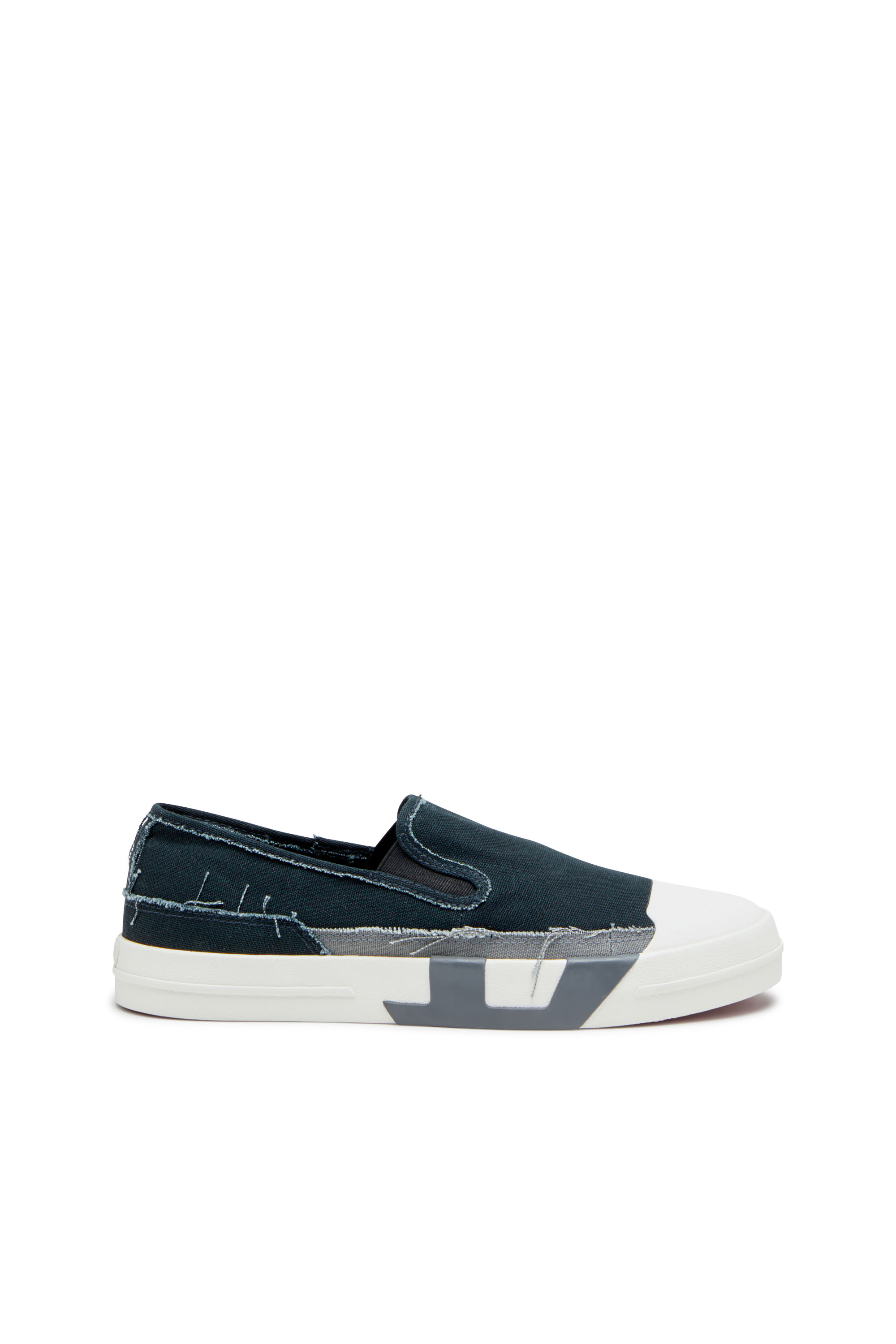 Diesel - S-D-Verse-Slip-on sneakers in frayed canvas - Sneakers - Man - Multicolor