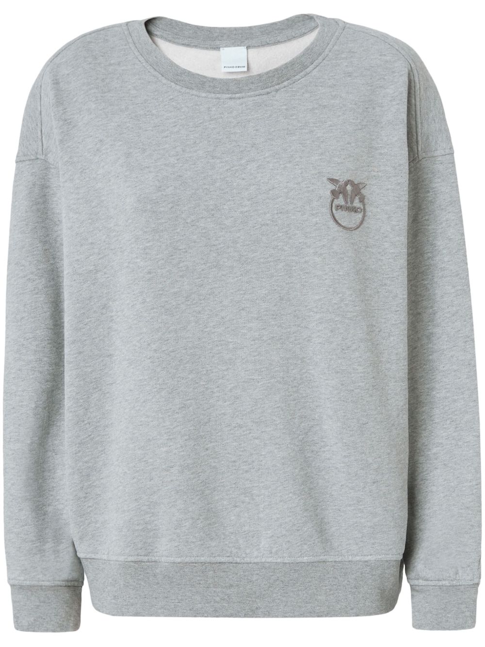 PINKO Love Birds 刺绣棉卫衣 - 灰色