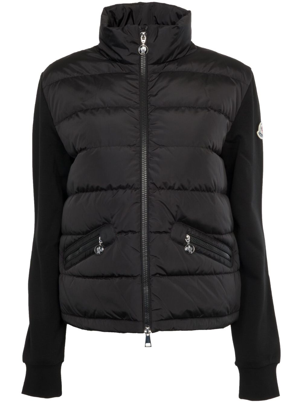 Moncler 填充拉链开衫 - 黑色