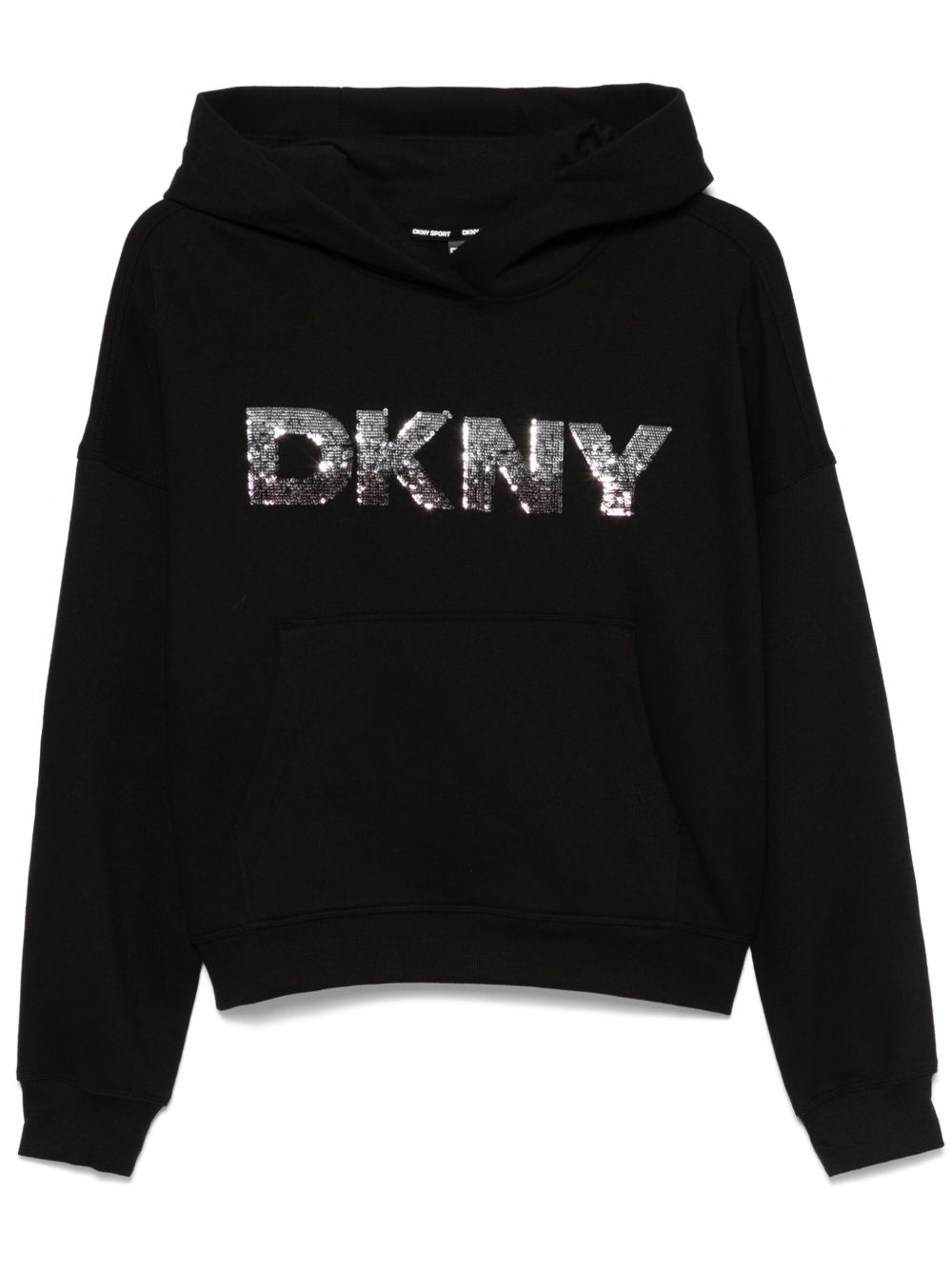 DKNY 亮片logo连帽衫 - 黑色