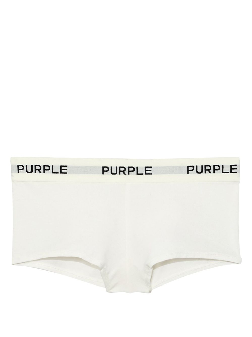 Purple Brand logo腰边四角裤 - 白色