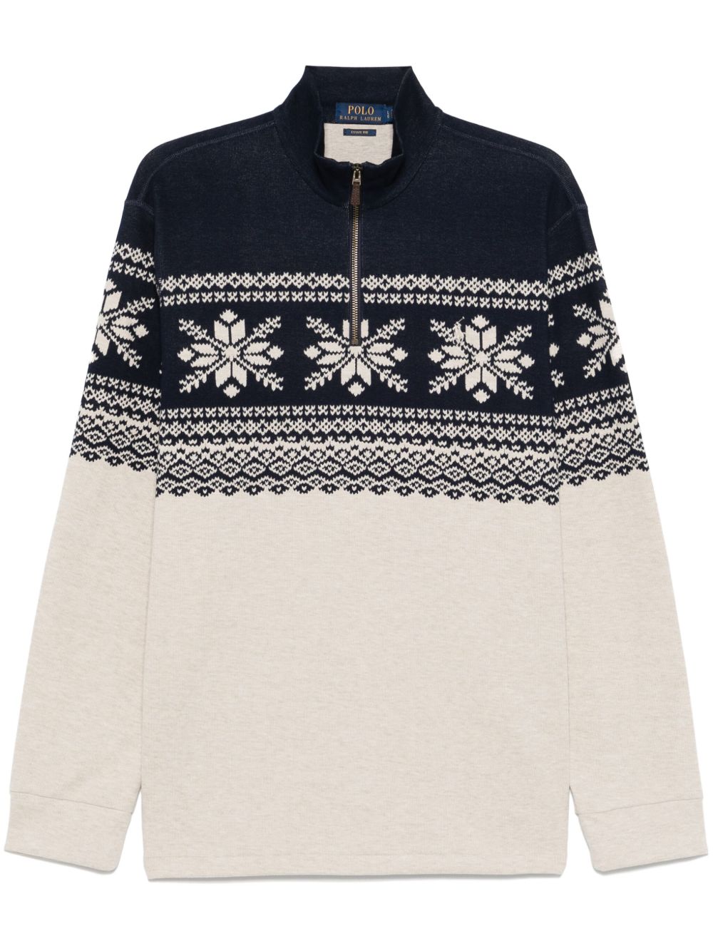 Polo Ralph Lauren 图案提花毛衣 - 蓝色
