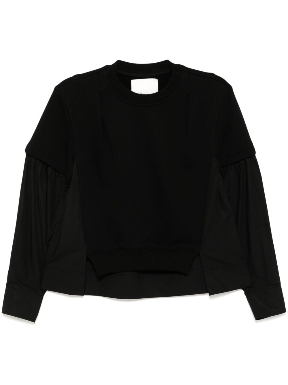 3.1 Phillip Lim 拼贴设计针织上衣 - 黑色