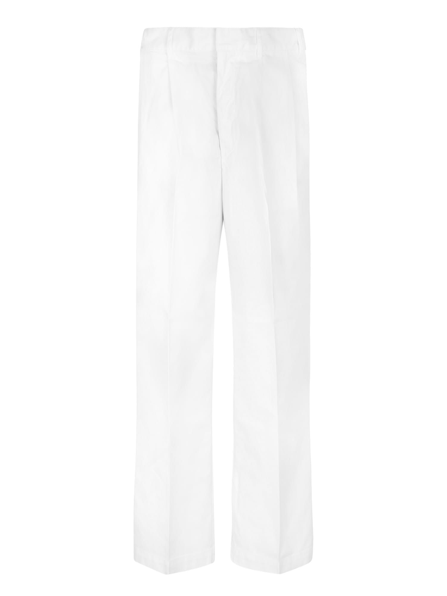 Emporio Armani褶皱白裤子