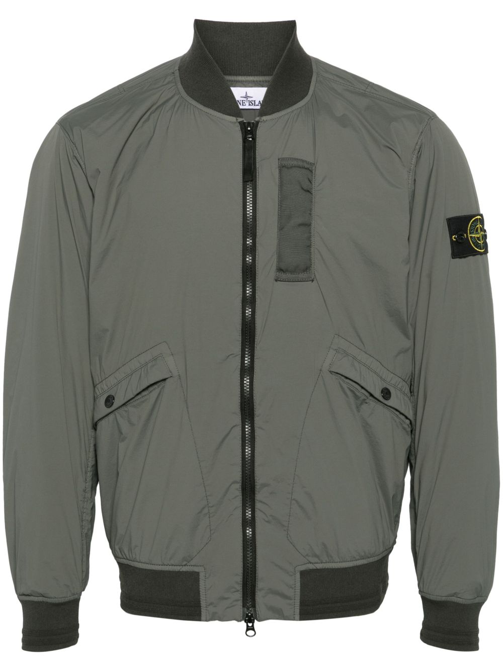 Stone Island 罗盘徽章飞行员夹克 - 绿色