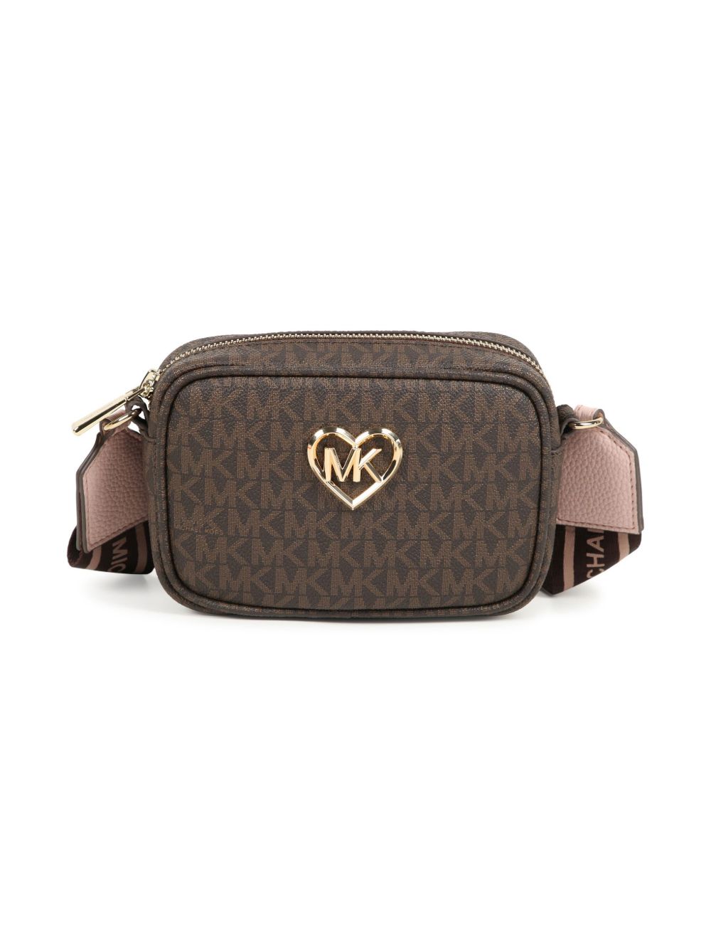 Michael Kors Kids 经典logo图案单肩包 - 褐色