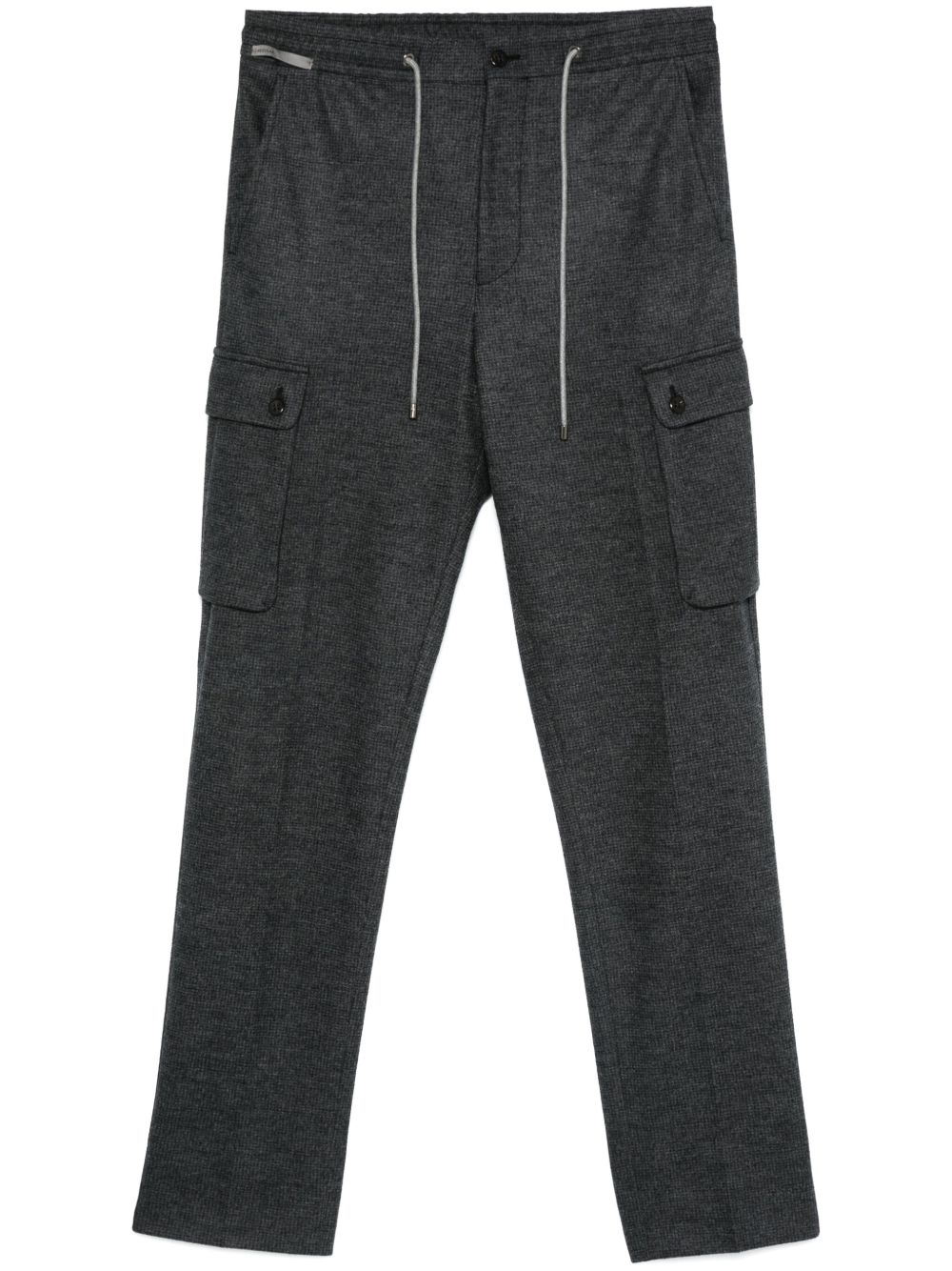Corneliani 格纹图案长裤 - 灰色