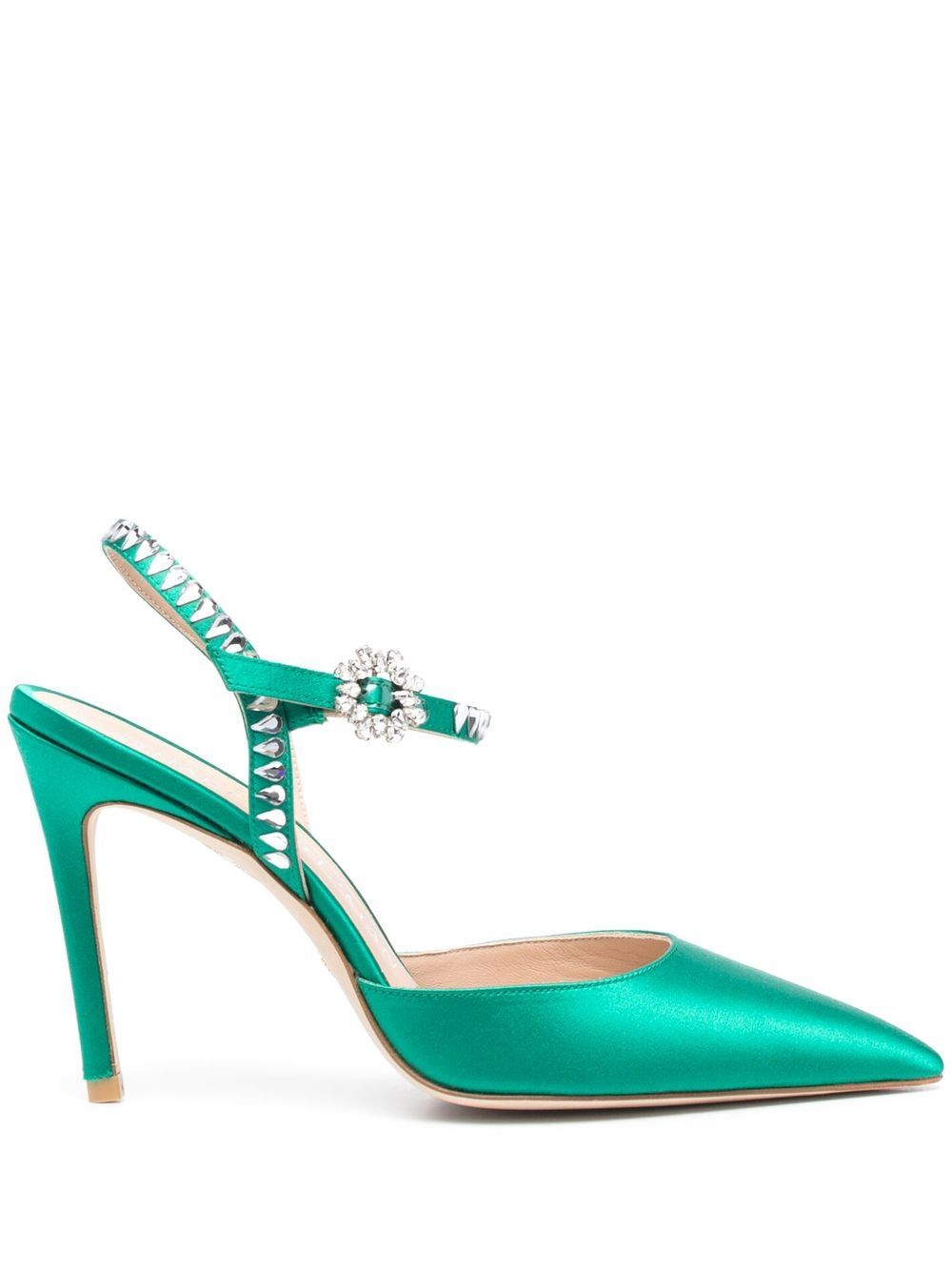 Stuart Weitzman Gemcut 裹踝高跟鞋 - 绿色