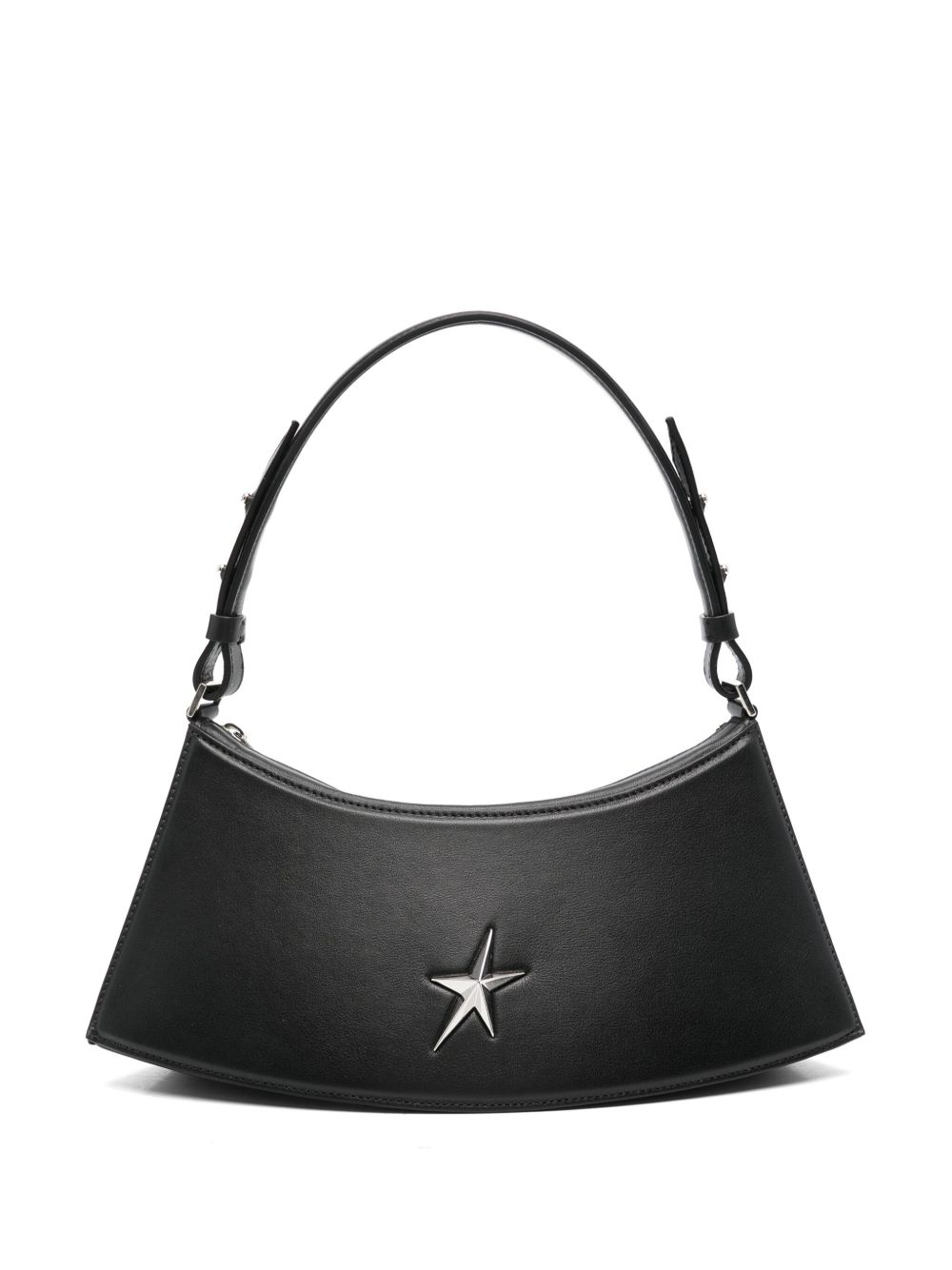 Mugler Zenith 皮质单肩包 - 黑色