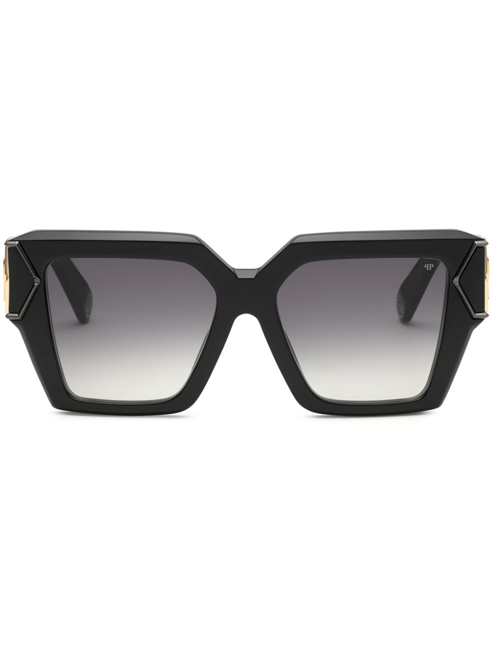 Philipp Plein Plein Hera 超大镜框太阳眼镜 - 黑色