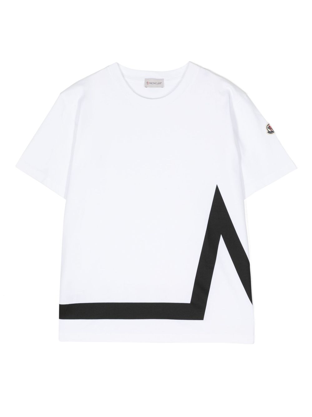 Moncler Enfant logo印花棉T恤 - 白色