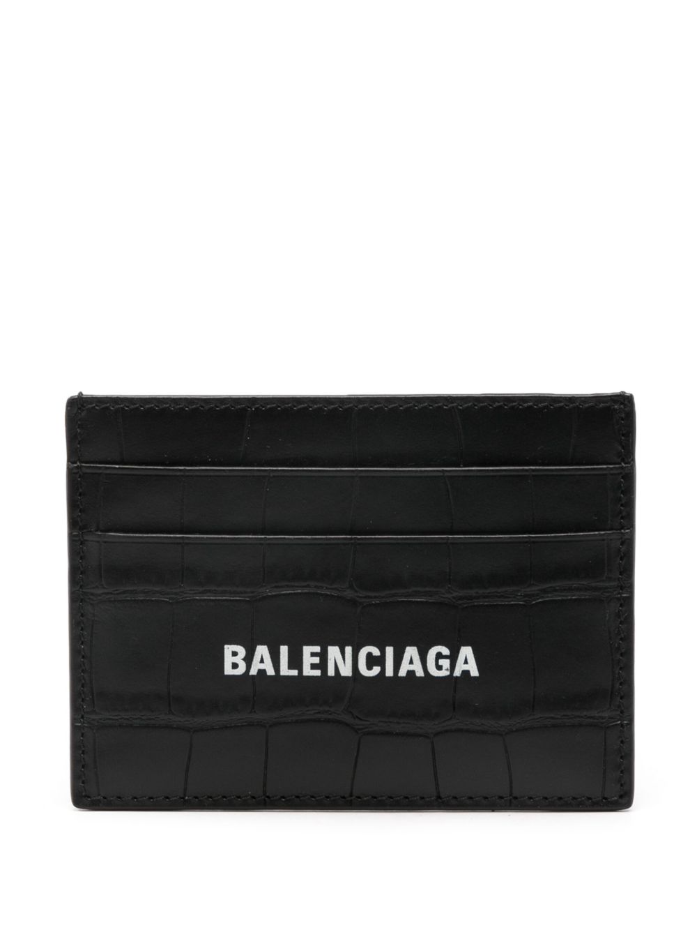 Balenciaga Cash logo印花卡夹 - 黑色