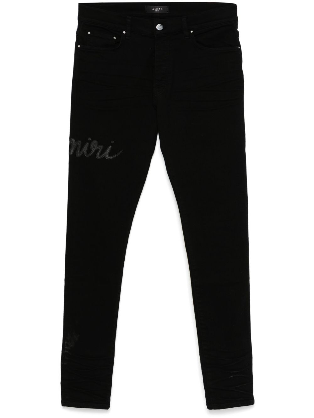 AMIRI Script logo紧身牛仔裤 - 黑色