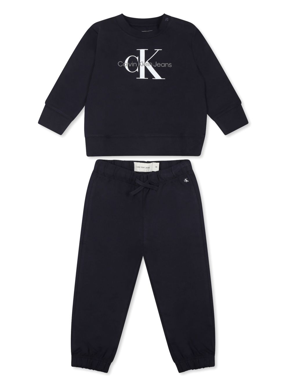 Calvin Klein Kids logo印花运动套装 - 蓝色